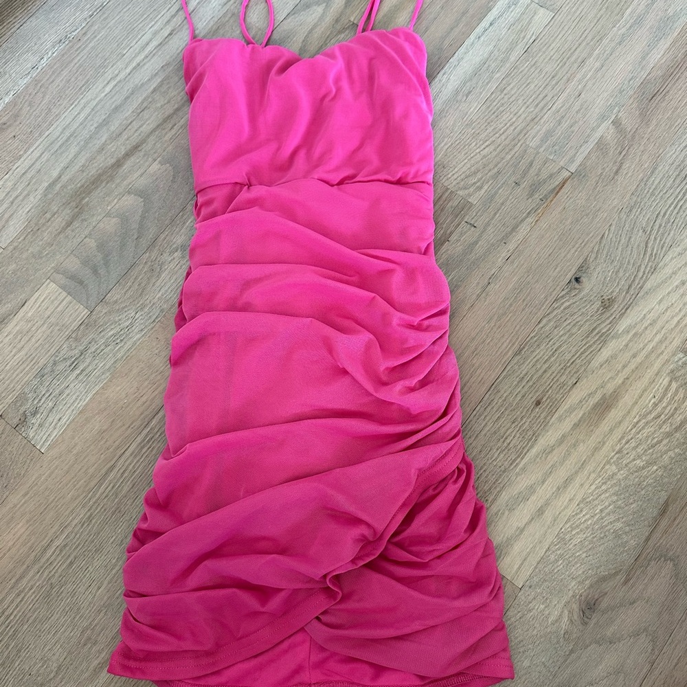 Lucy in the Sky Hot Pink Mini Dress - size Small
